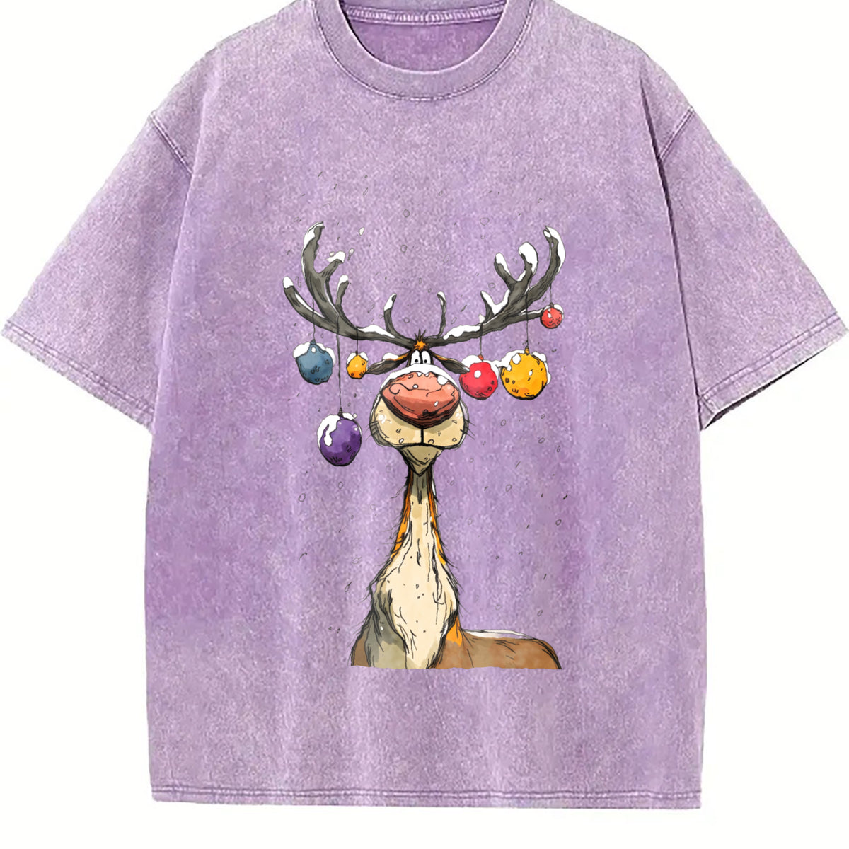 Reindeer Vintage Washed T-Shirt - product view