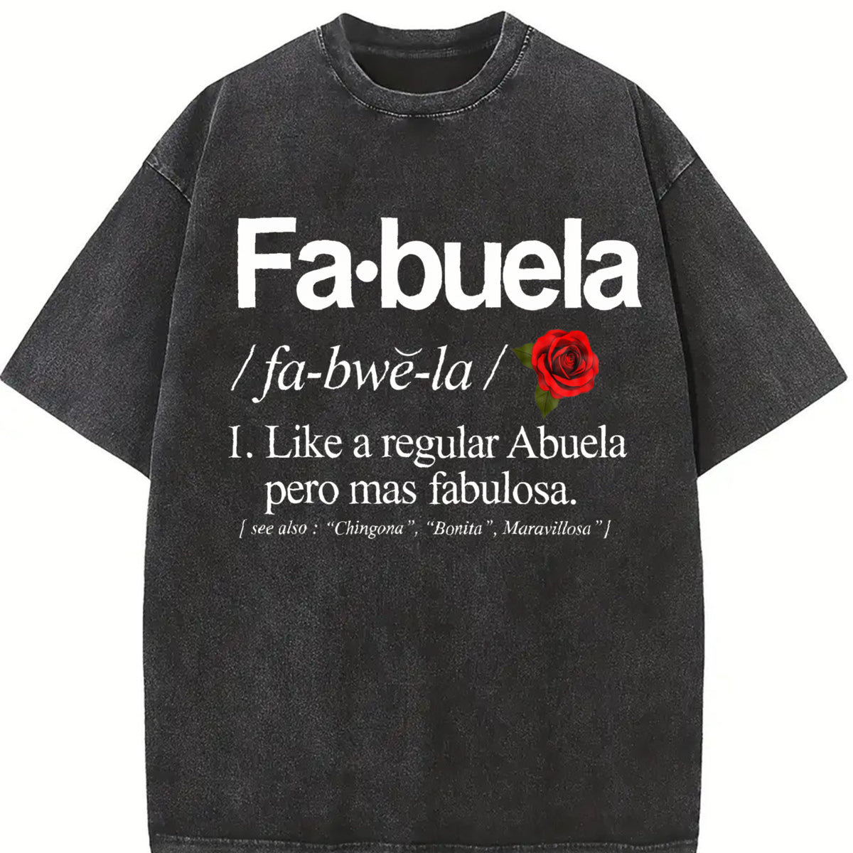 100% Cotton Unisex Fabuela Definiton T-Shirt Funny Fabuela Tee Shirt Casual Graphic Printed Tee