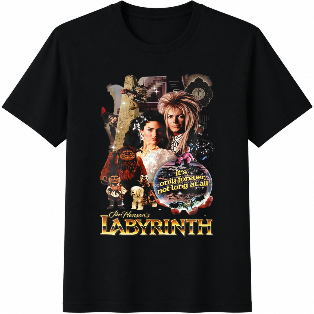 Labyrinth Classic Movie Cotton T-Shirt - Black