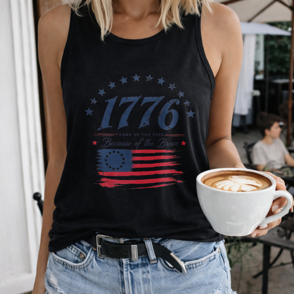 Land Of The Free Women's Tank Top - Black