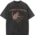 Comfort ColorsChinga La Migra Shirt, Pro Immigration Tshirt, Abolish ICE Funny Cat Political Tee, Human Rights Civil Rights Equality Tee, Feminist T-Shirt