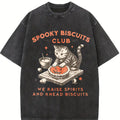 Comfort Colors Spooky Biscuits Club Shirt, Halloween Cat T-Shirt, Pumpkin Pie Tee, Spooky Cat Shirt, Halloween Baking T-Shirt, Gift for Men Women, Crew Neck T-shirt, Trending T-shirt
