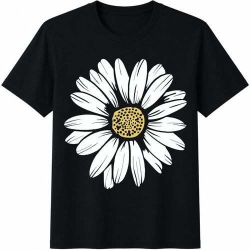 1-piece-- Daisy Cotton T-Shirt - Black