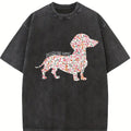 Comfort Colors Floral Dachshund Shirt, Wiener Dog Tshirt, Gift for Dachshund Mom Shirt, Dachshund Mama Gift, Weenie Dog Owner Tee