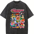 POWERPUFF GIRLS VINTAGE T-SHIRT, All Seasons, Machine Washable, Medium