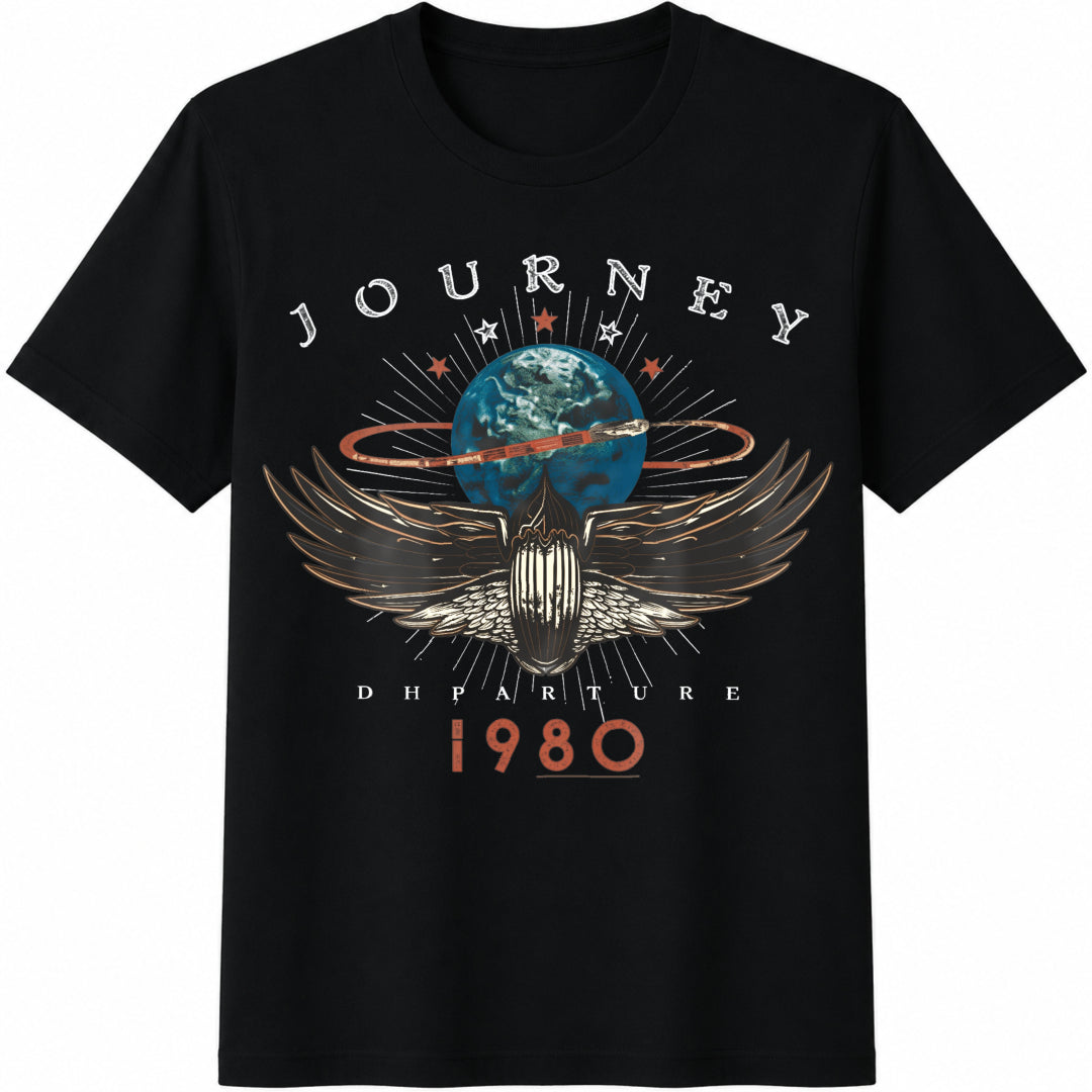 Unknown Journey Cotton T-Shirt - Black