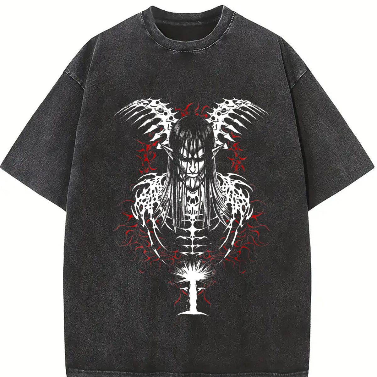 valentine shirts ''The End'' Eren Yeager T-Shirt Attack on Titan Anime Graphic Tee Final Season Oversized Acid Washed Cotton Shirt Anime Streetwear Casual Menswear Anime Merch Gift for Anime Fans AOT Lover