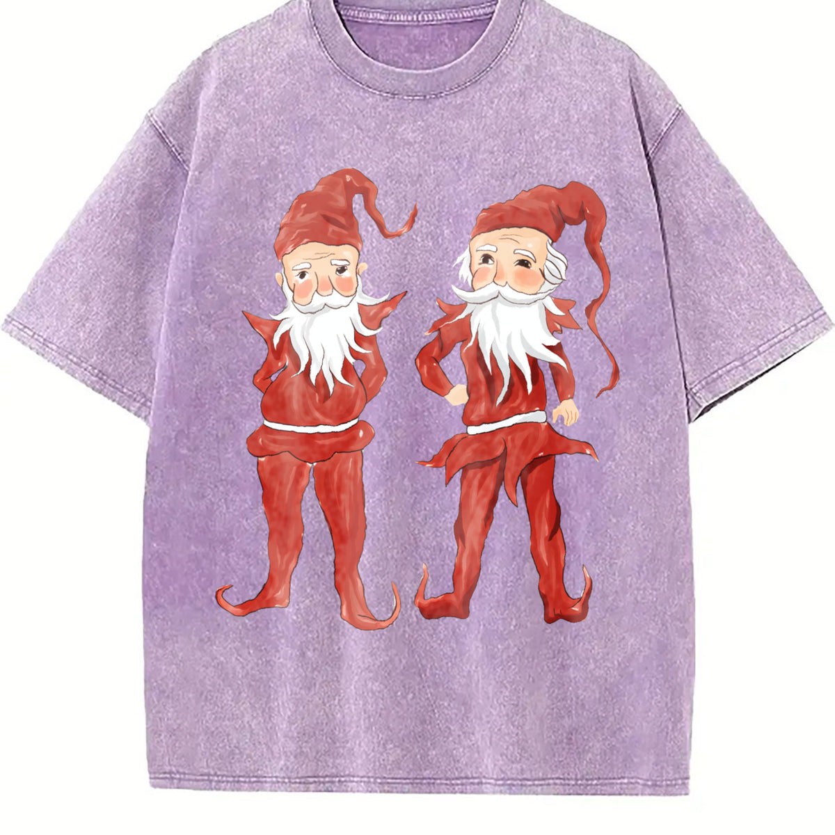 Christmas Elves Teenager Vintage Washed T-Shirt - product view
