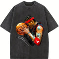AI The Answer 90's Basketball Vintage Streetwear Style T-Shirt Crewneck Cotton Menswear Top