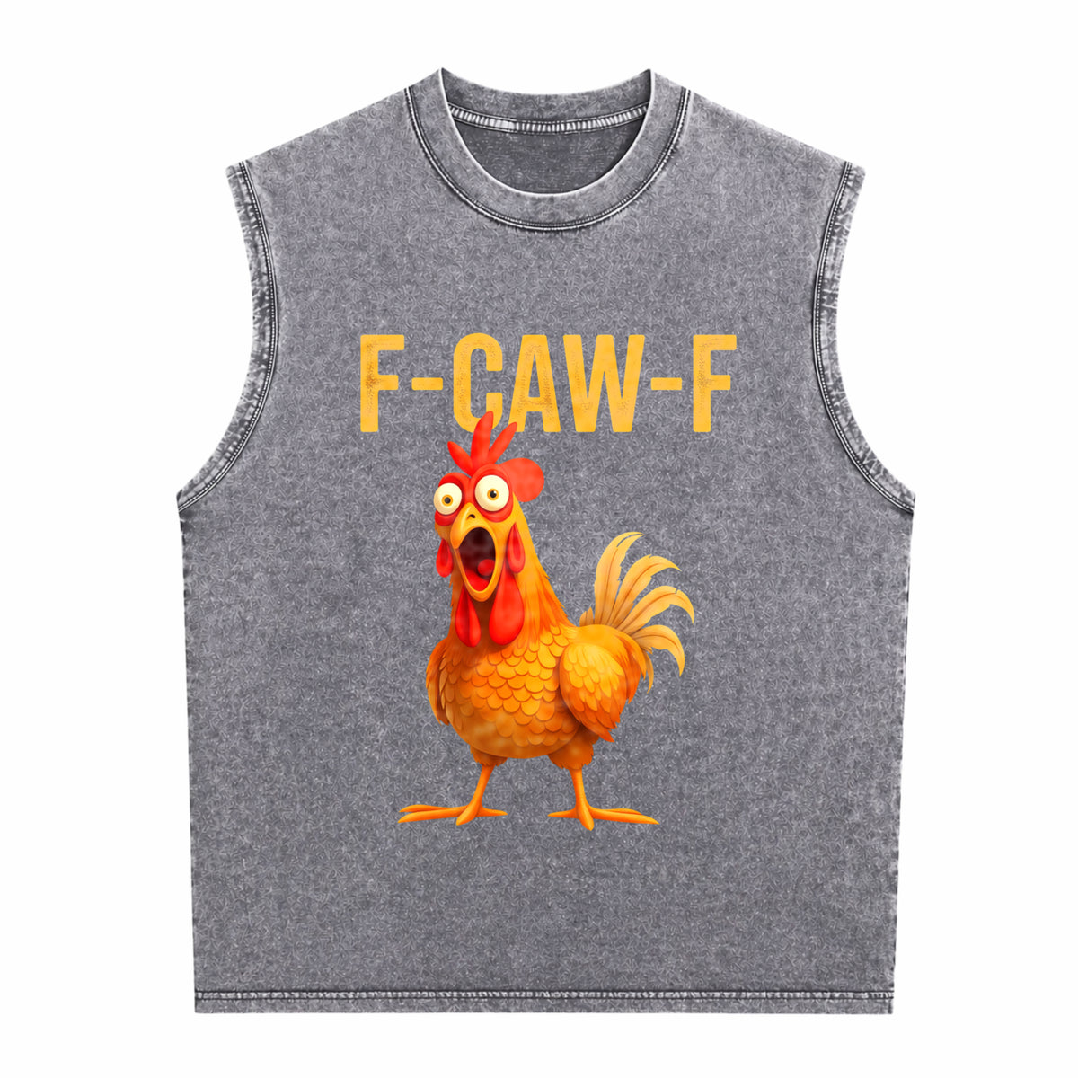 Funny Chicken Men's Washed Tank Top - product view