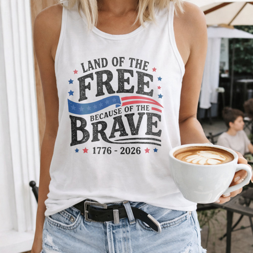Land Of The Free Because Of The Brave Women's Tank Top - product view