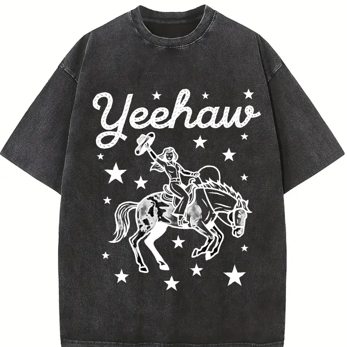 Yeehaw Cowgirl Rodeo Vintage Washed T-Shirt - product view