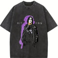 WWE Sting Washed T-Shirt | Vintage Graphic Design | Iconic Wrestling Print | Classic Fan Apparel Cotton Fabric
