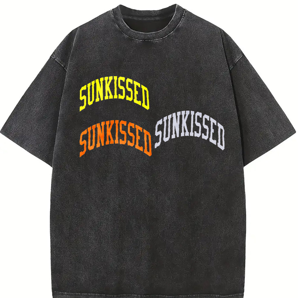 Neon Comfort Colors Blue Sunkissed Shirt Summer Tees Oversized Tshirt Preppy Shirts Beachy Tees Preppy ClothesShirt Trendy Summer T-Shirt