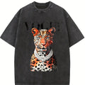 Fashion Leopard Graphic Tee Tshirt   Casual Womenswear Streetwear