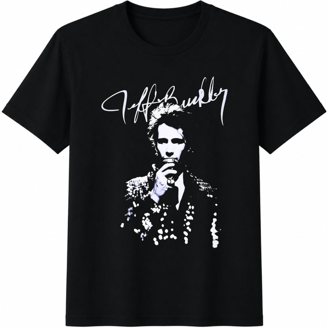 Jeff Buckley Cotton T-Shirt - Black