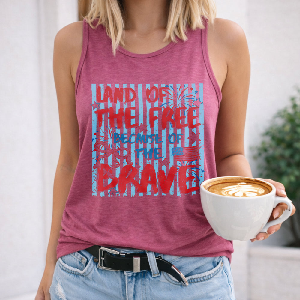 Land Of The Free Because Of The Brave Women's Tank Top - product view