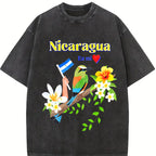 Nicaragua En Mi Corazon Patriotic Signs T-Shirt