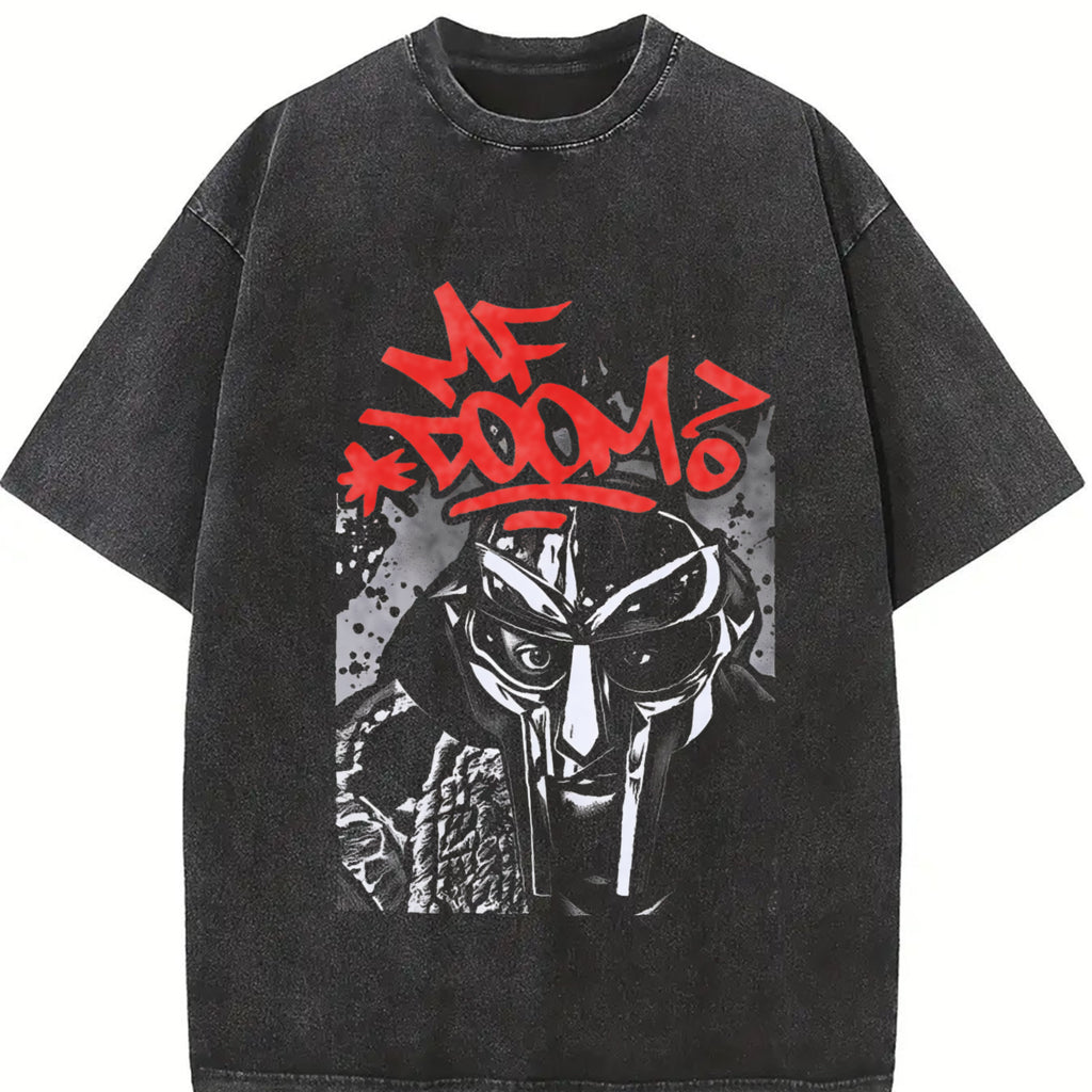 Mf Doom Shirt, mf doom merch, 90s hip hop, Rapper Lover Shirt Streetwear Crewneck, Retro Style Fan Apparel For Music Lover Menswear Top Black Casual