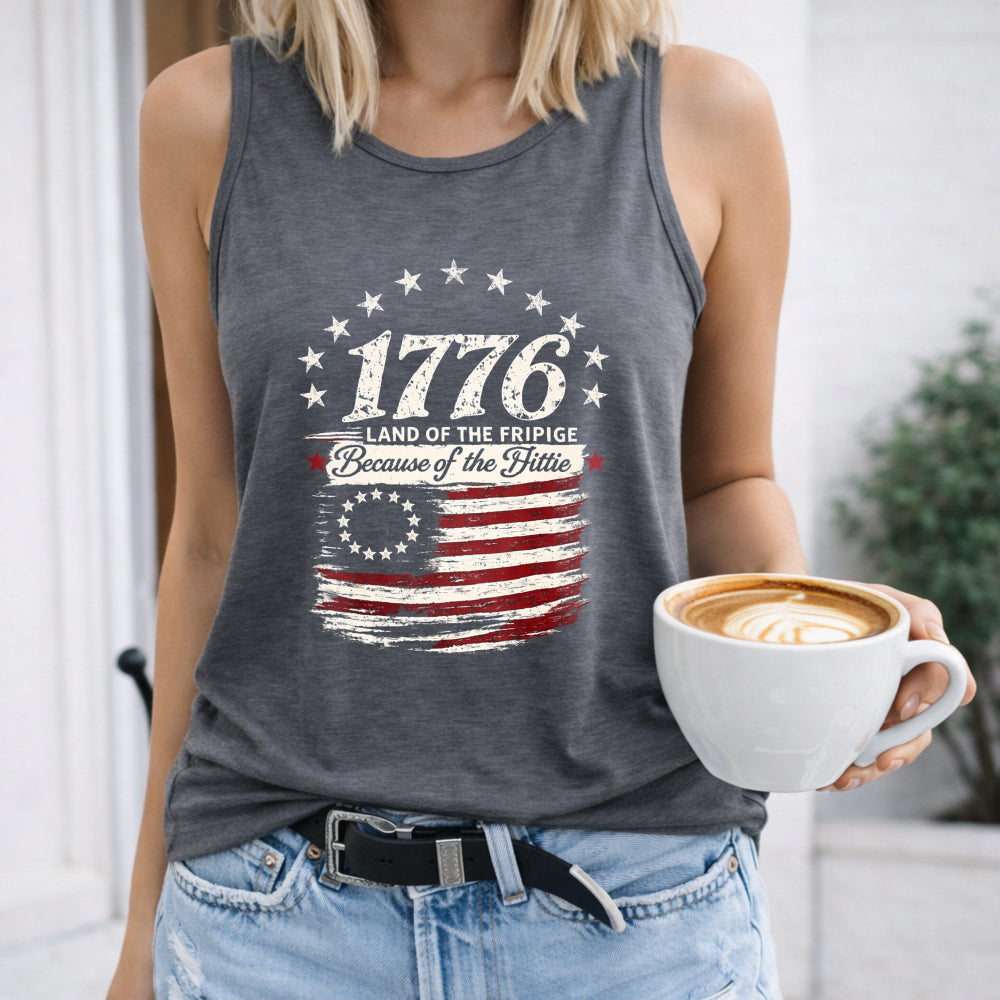 1776 Land Of The Free Because Of The Brave Women's Tank Top - product view