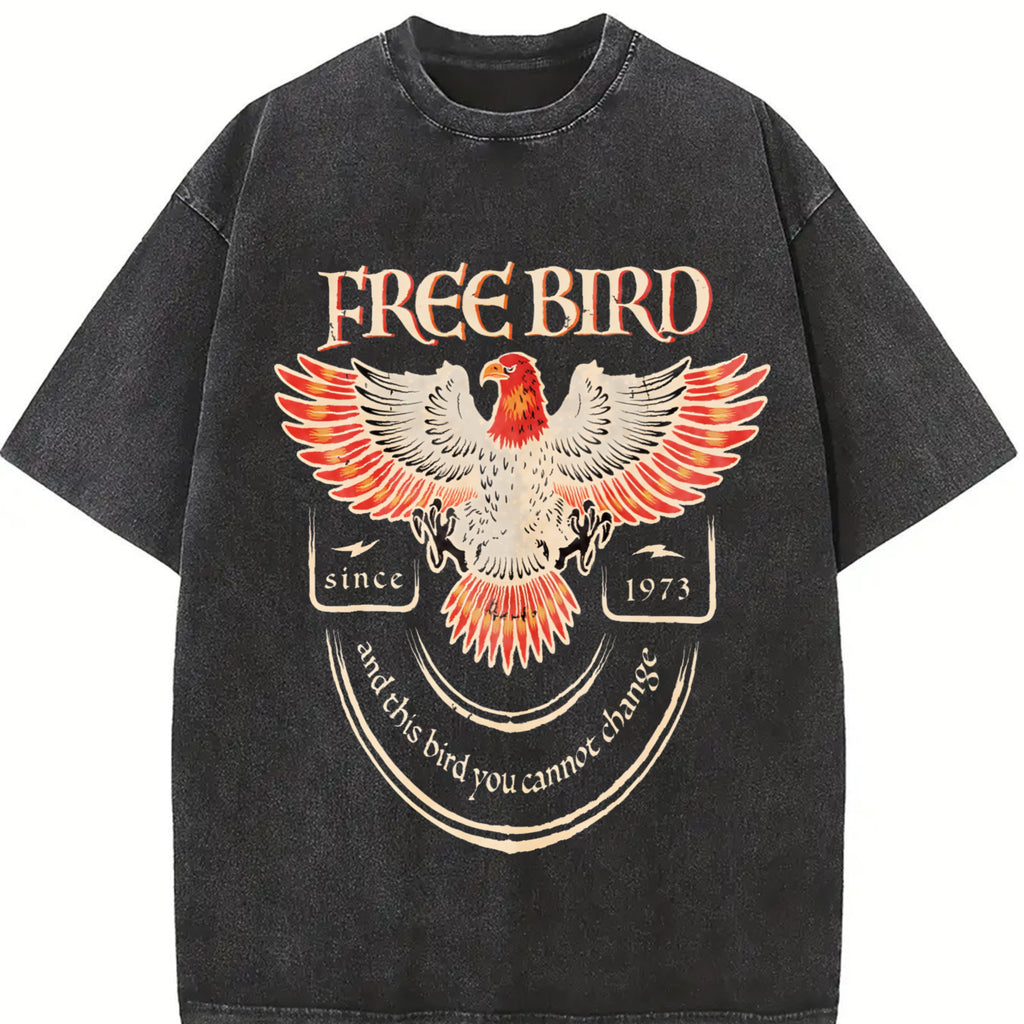 Women's Eagle Print Round Neck Tee, Casual Fashion Short Sleeve T-shirt for Daily Wear, Ladies Summer Clothes, Top