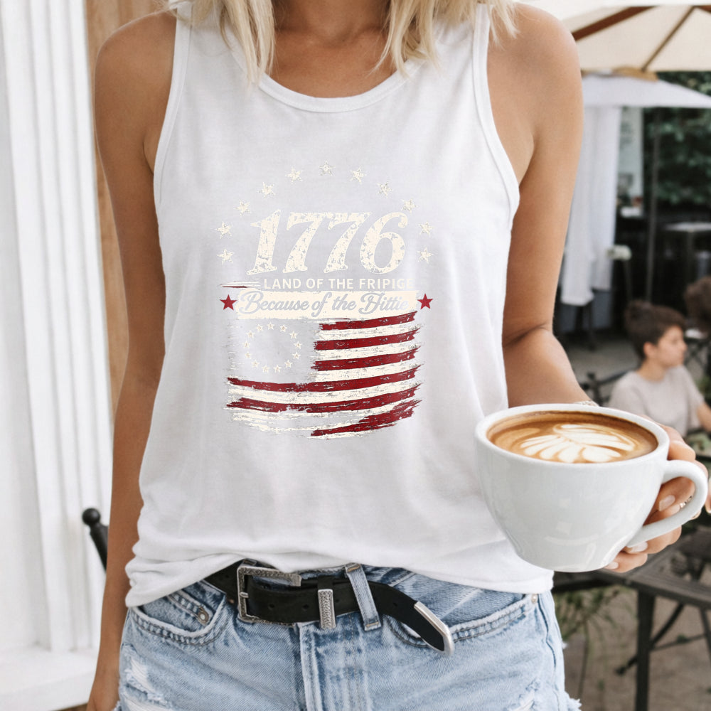 1776 Land Of The Free Because Of The Brave Women's Tank Top - product view