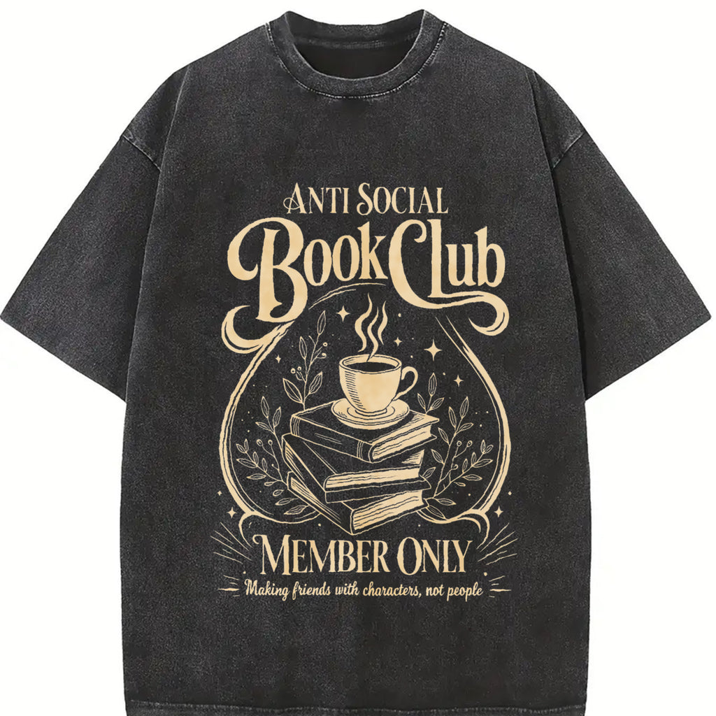 Anti Social Book Club Tshirt, Librarian, Book Lover Gift, Bookish Reading Shirt, Anti Social Shirt, Trendy Graphic Tee