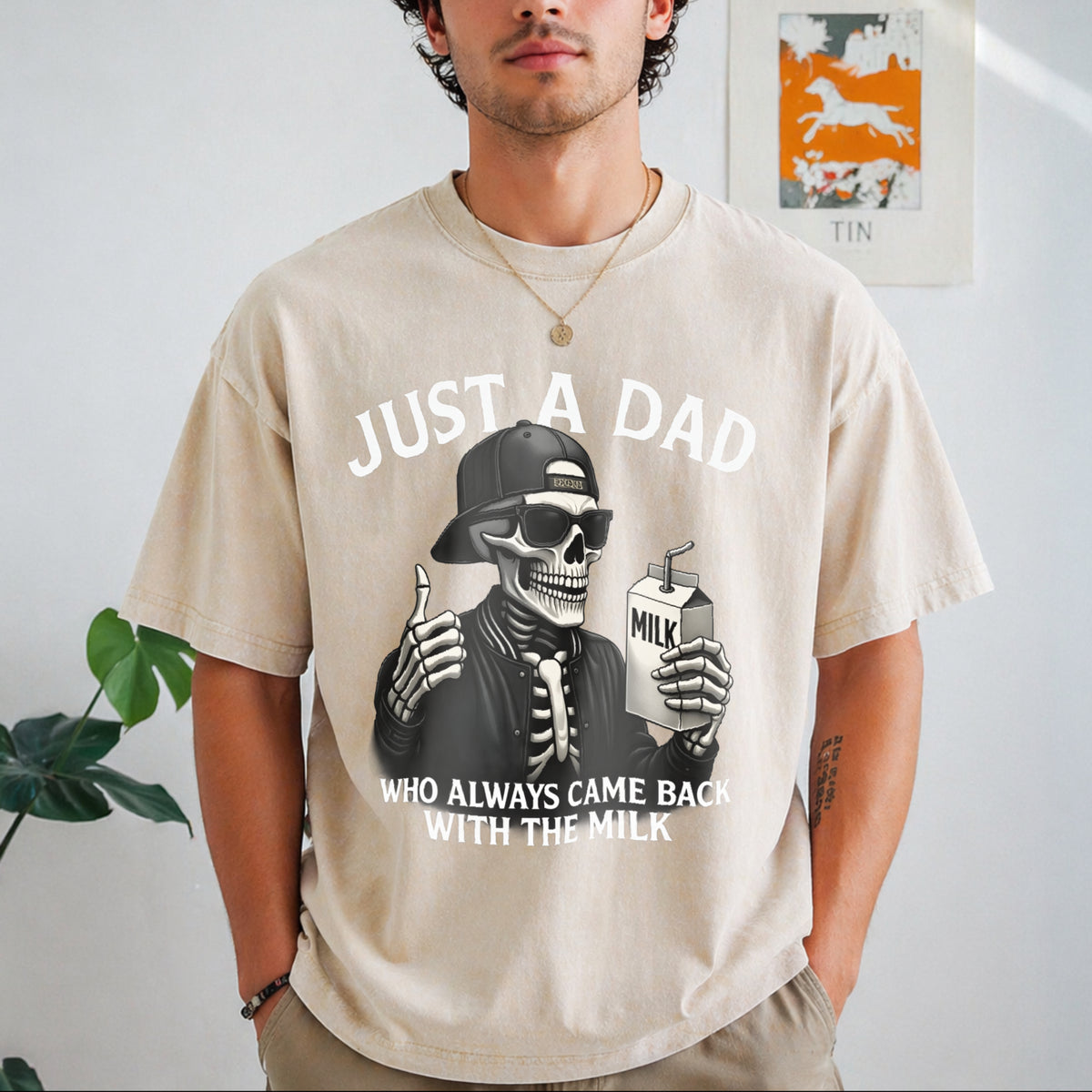 Funny Dad Vintage Washed T-Shirt - product view