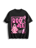 Coquette Halloween Pink Halloween Cotton T-Shirt - Black