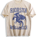 Wingleader Fourth Wing Merch Bookish Merch Booktok Onyx Vintage Washed T-Shirt - Beige