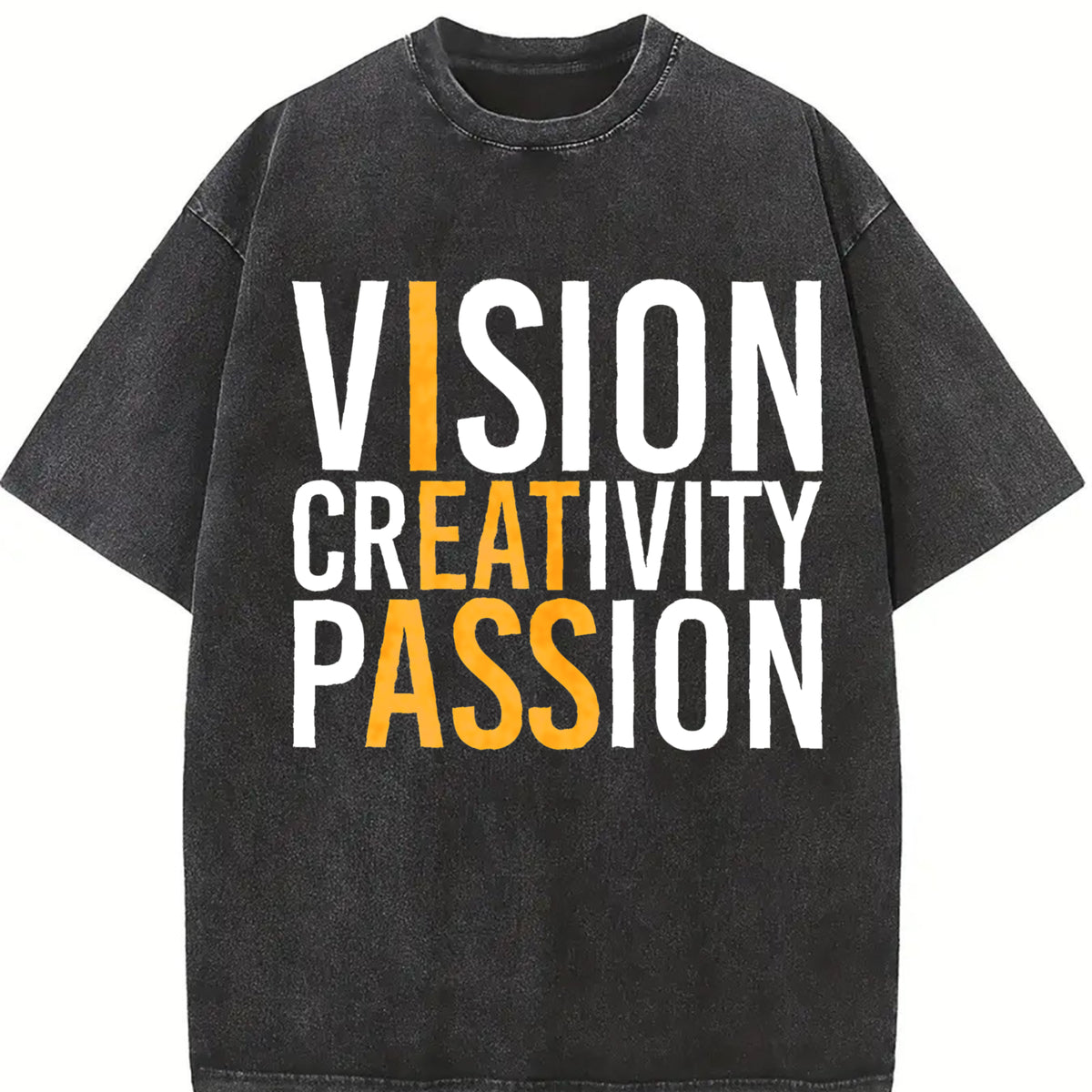 Funny  Shirts, Vision Creativity Passion T-Shirt Cotton Casual Fashion  Smooth Top Basic Streetwear