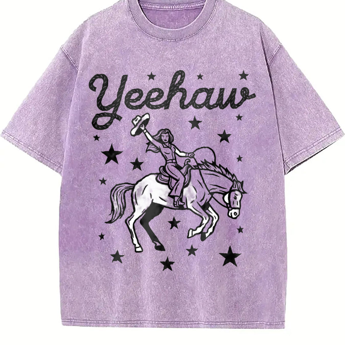 Yeehaw Cowgirl Rodeo Vintage Washed T-Shirt - product view