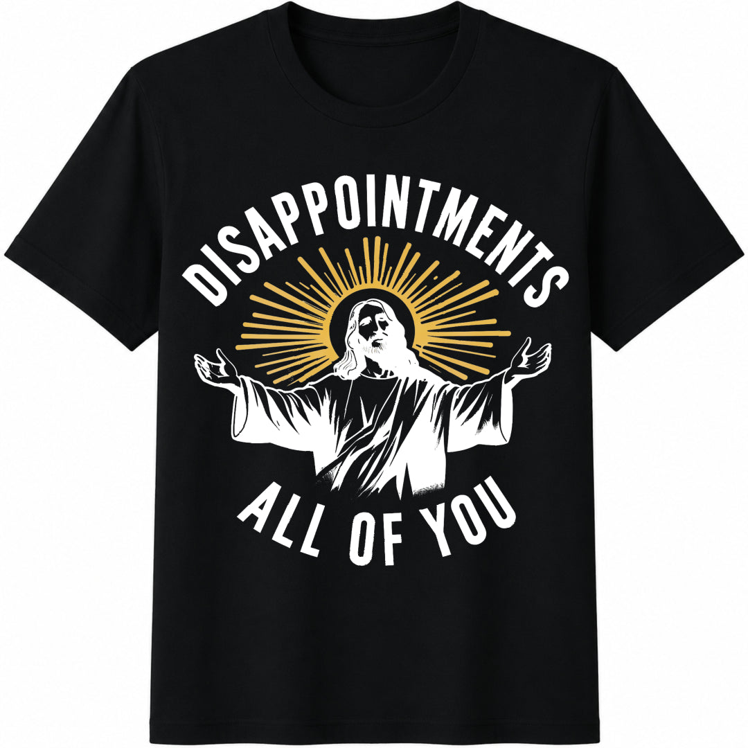 Funny Jesus Cotton T-Shirt - Black