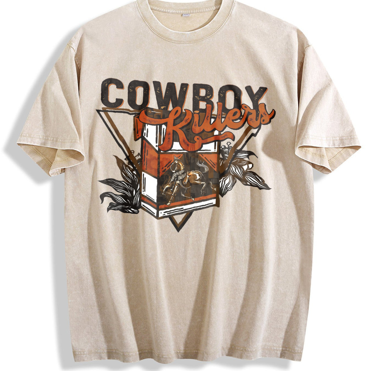 Cowboy Killers Western Vintage Washed T-Shirt - Beige