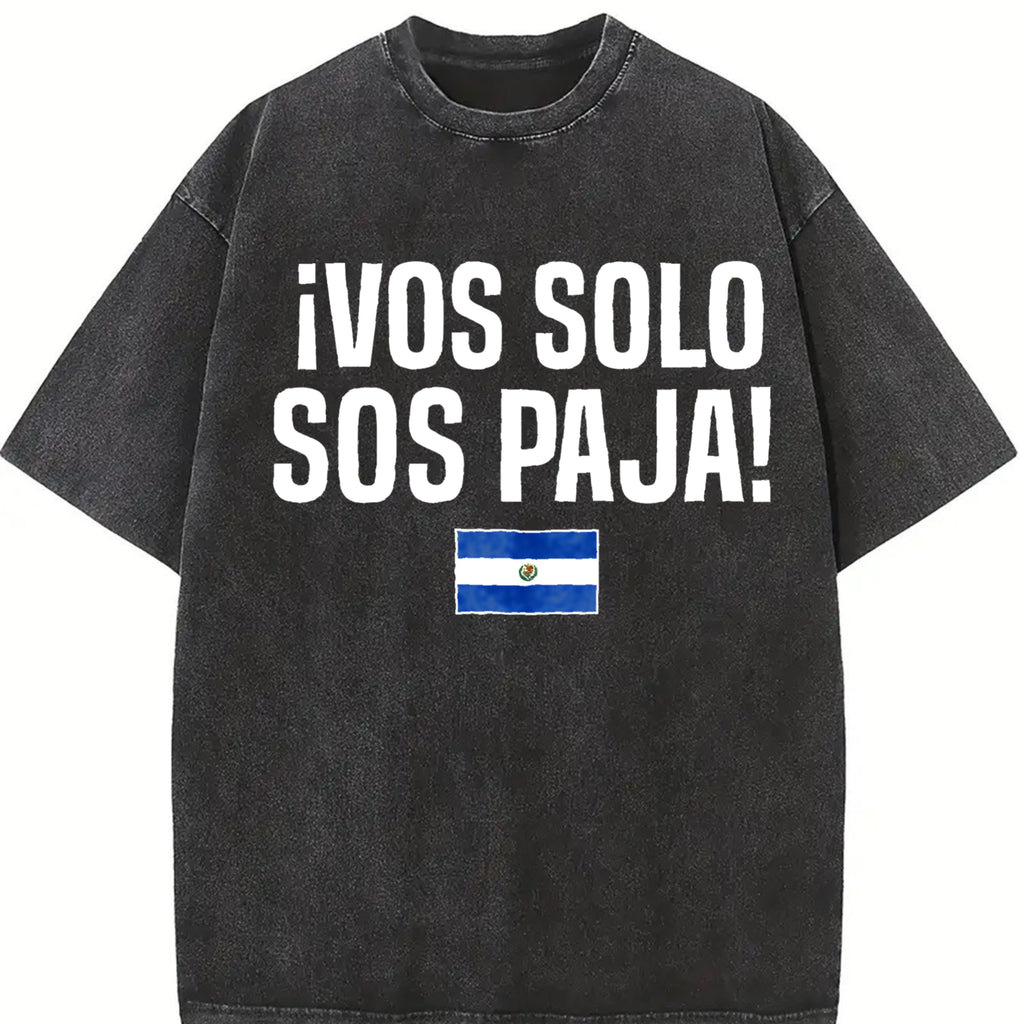 cotton Vos Solo Sos Paja Salvadoran Slang El Salvador Flag T-Shirt casual Fashion graphic tees women