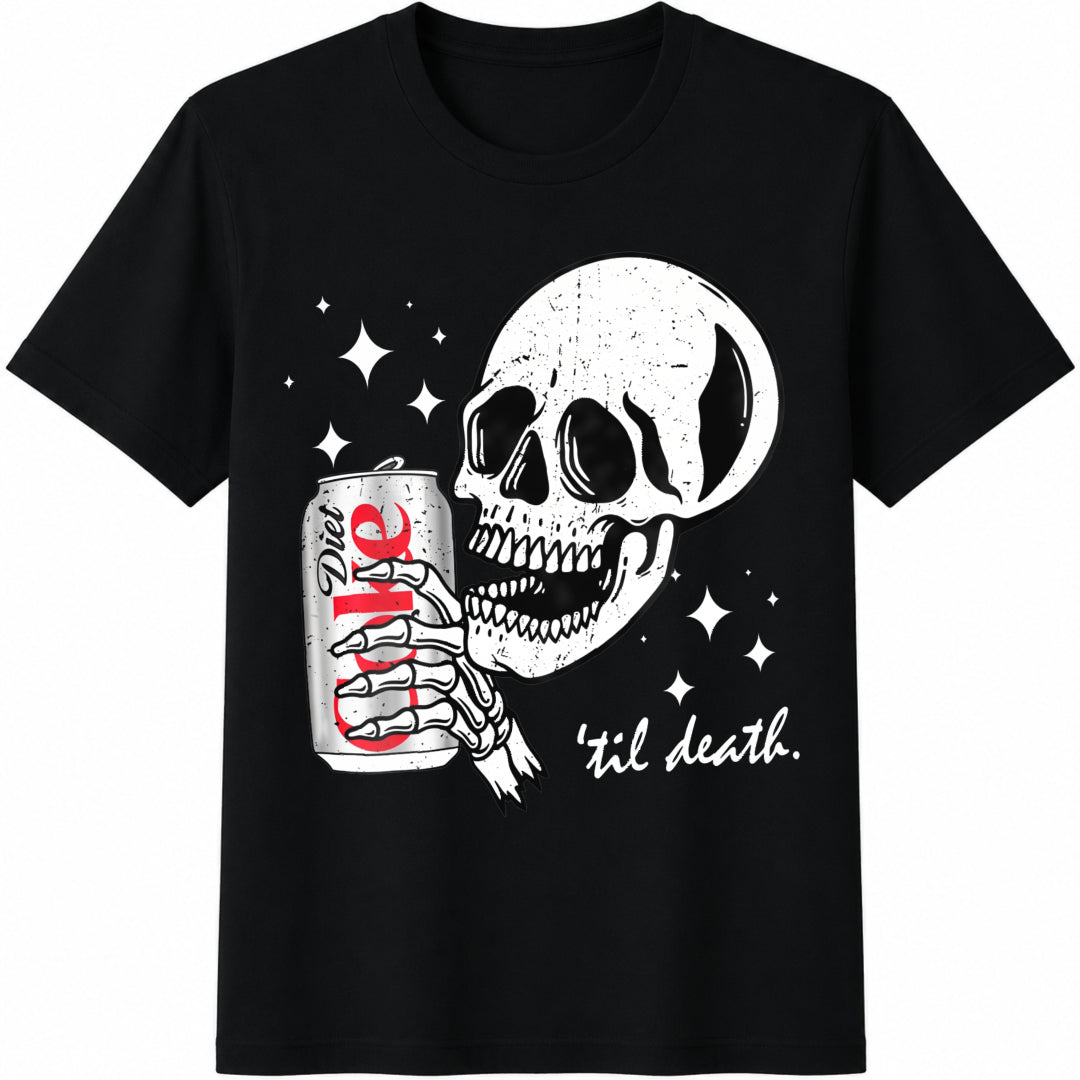 Halloween Diet Coke Cotton T-Shirt - Black