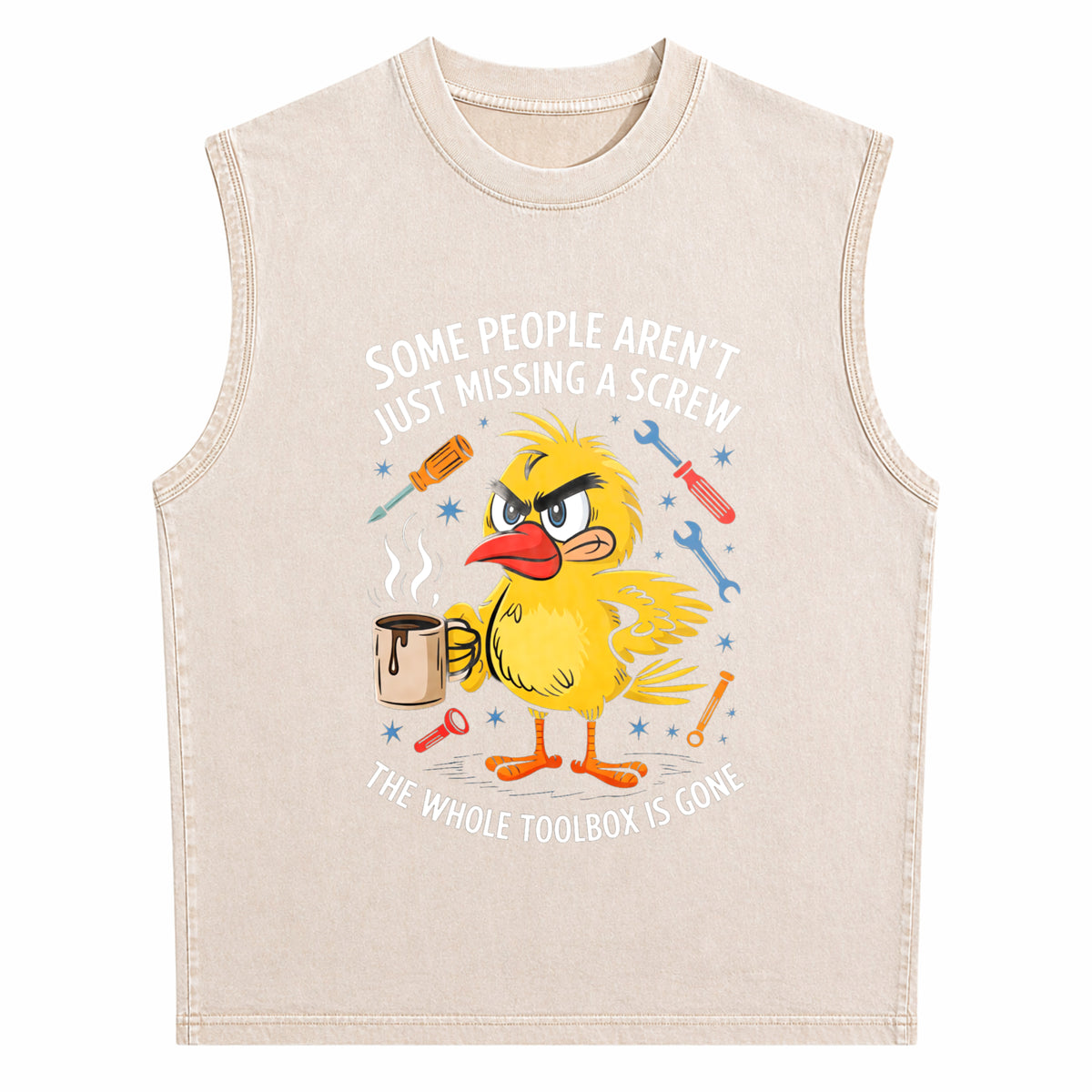 Some People Aren't Just Missing A Screw Men's Washed Tank Top - product view