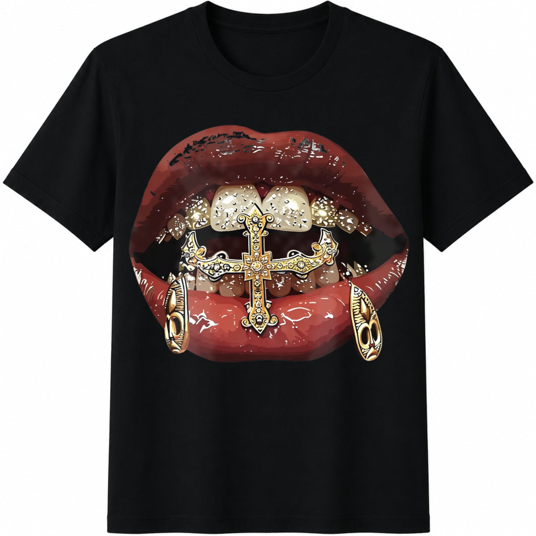 Fitting Short-sleeved Cotton T-Shirt - Black