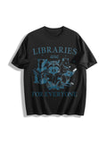 Libraries Are For Everyone Cotton T-Shirt - Black