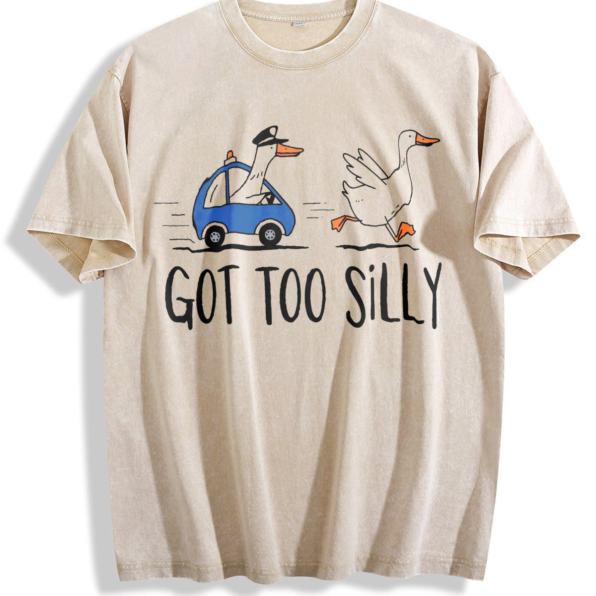 Got Too Silly Goose Matching Father & Son Vintage Washed T-Shirt - Beige