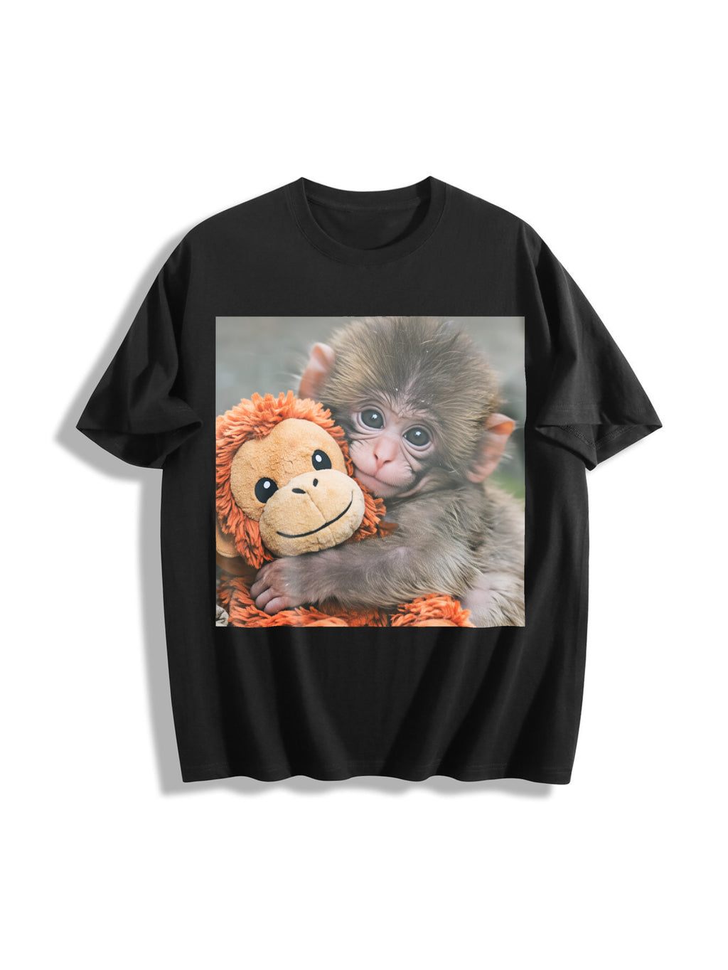 Punch Monkey Cotton T-Shirt - Black