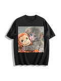 Punch Monkey Cotton T-Shirt - Black