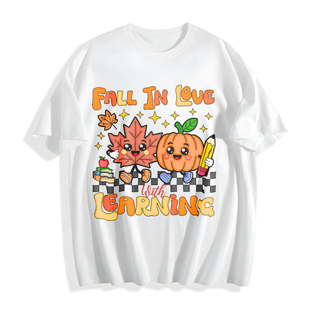 Teacher Fall Cotton T-Shirt - product view