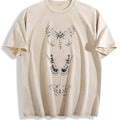 -fitting Vintage Washed T-Shirt - Beige