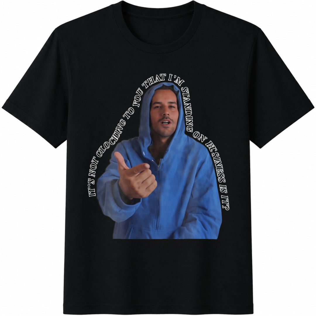 It's Not Clocking To You Cotton T-Shirt - Black