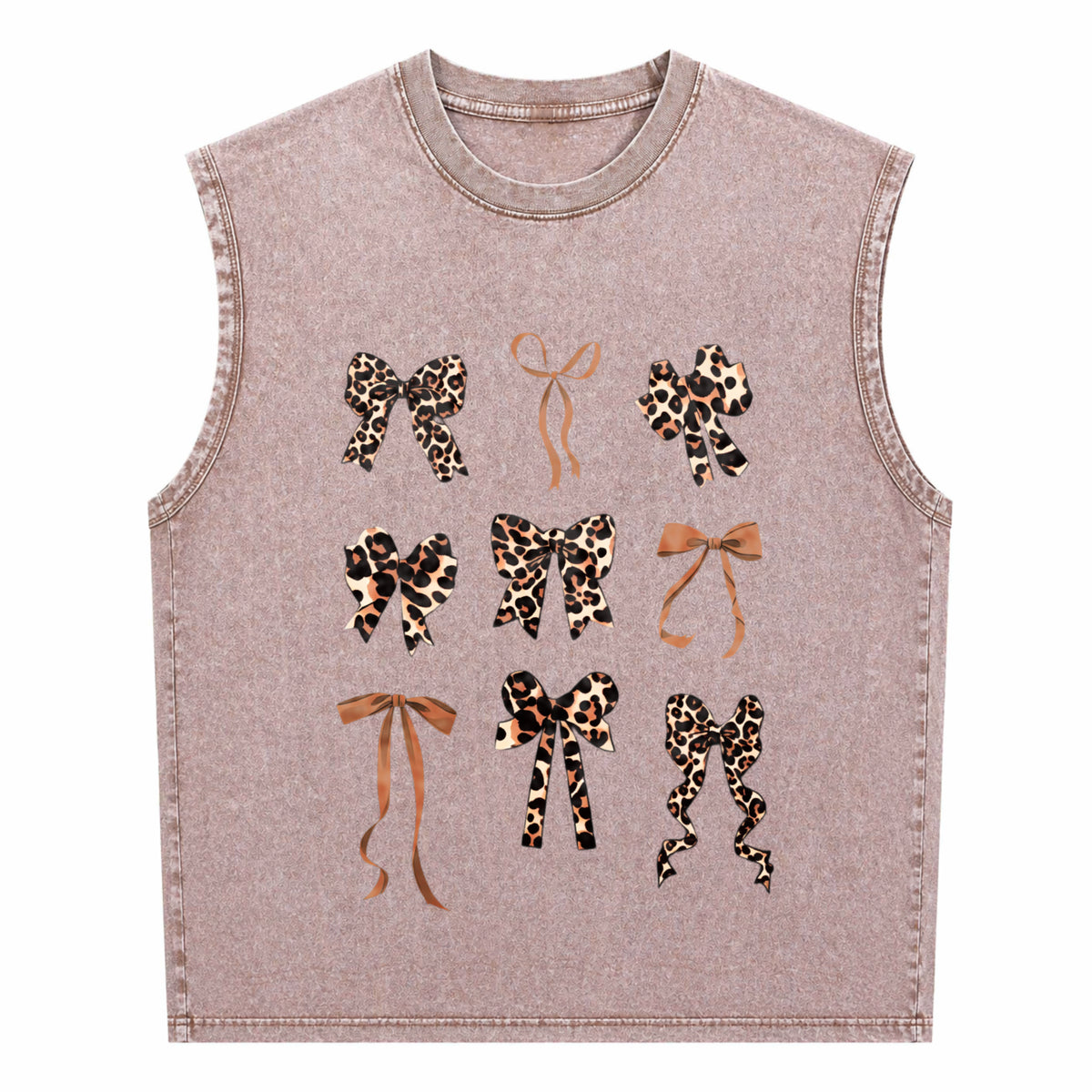 Leopard Material Summer Plus Black Floral Light Floral Men's Washed Tank Top - product view