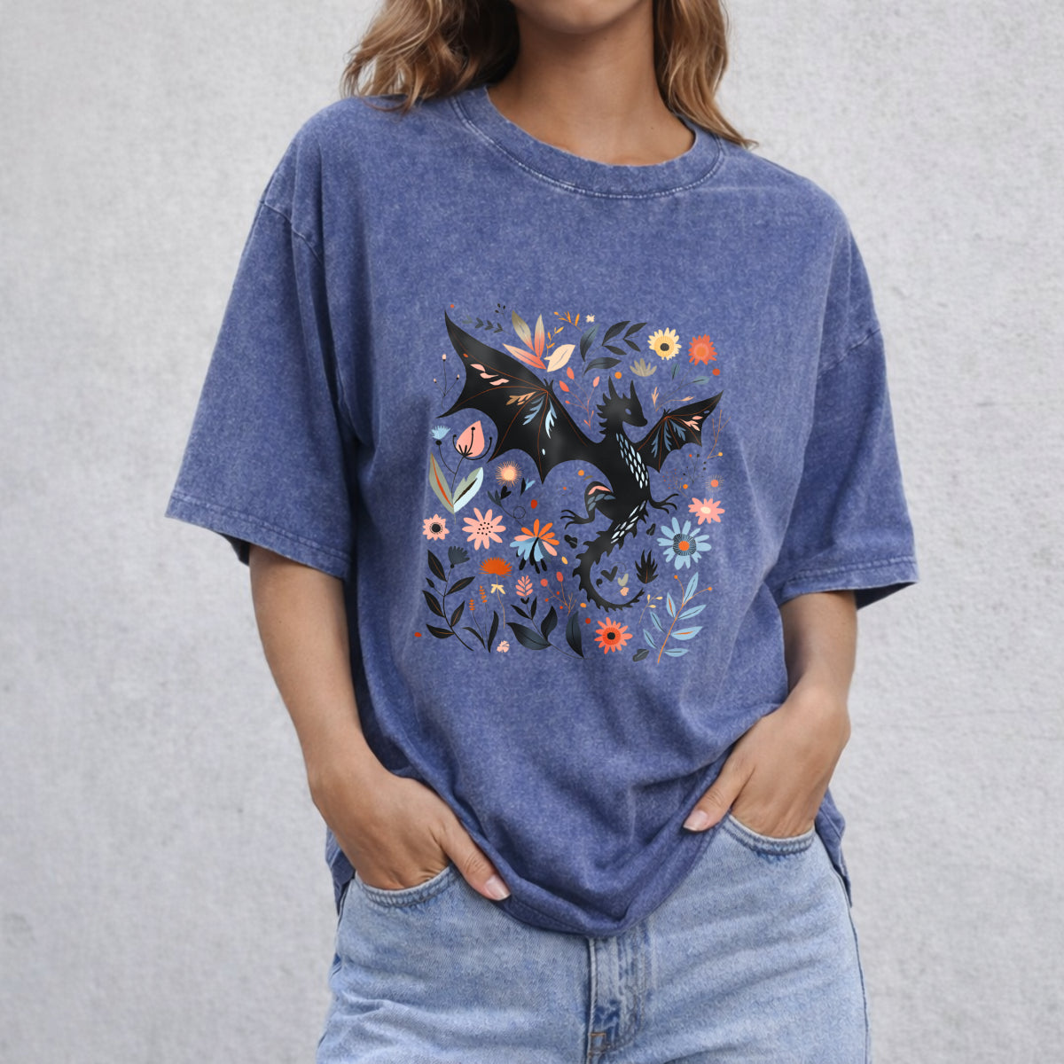Abraxos Flower Vintage Washed T-Shirt - product view