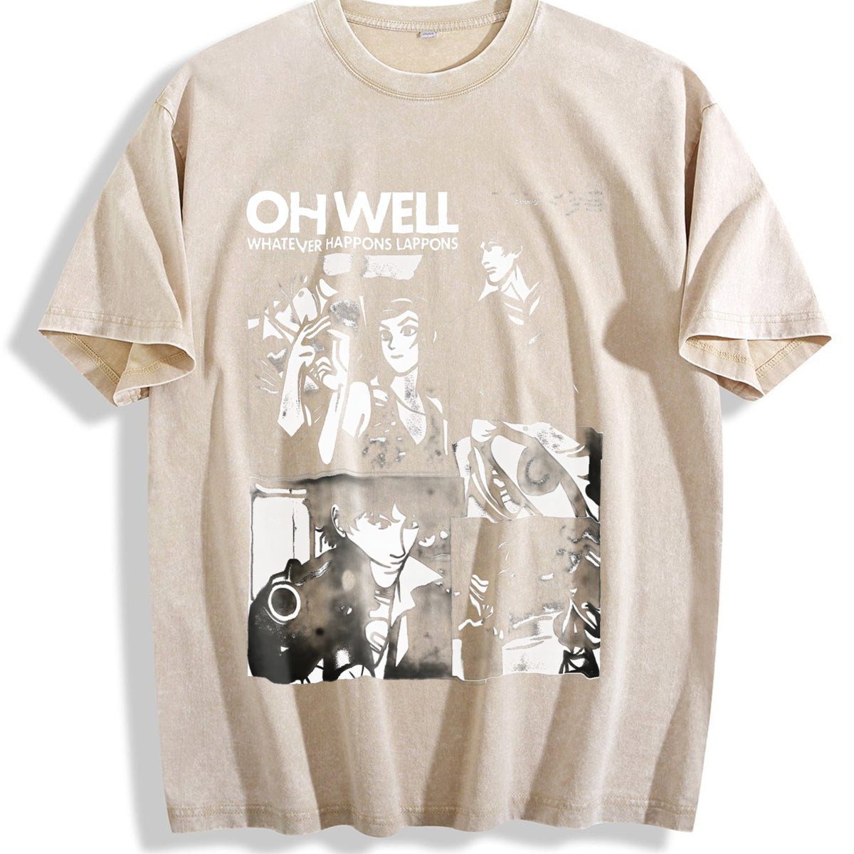 Cowboy Bebop Vintage Washed T-Shirt - Beige