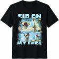 Sid On My Face Meme Cotton T-Shirt - Black