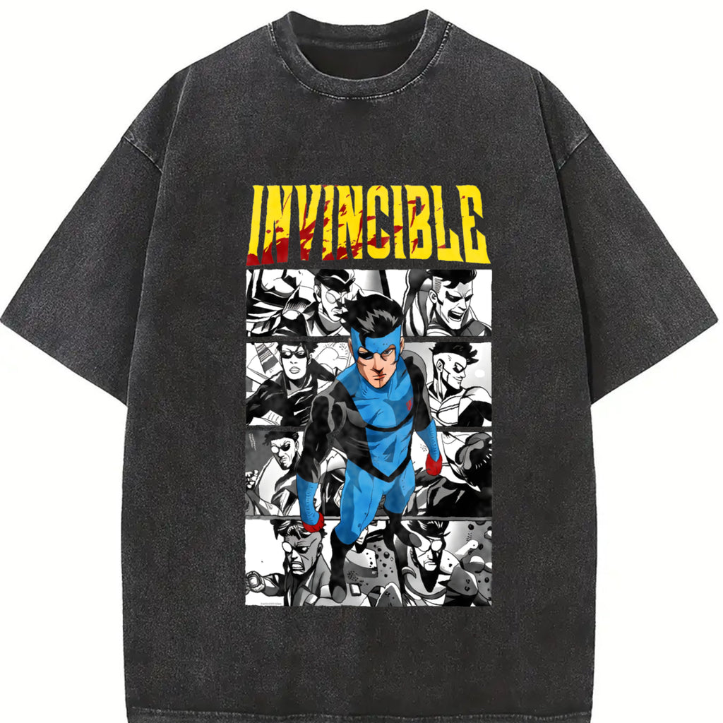 valentine shirts Limited Edition Emperor Grayson Invincible War Comic Lightweight Acid Washed Tee